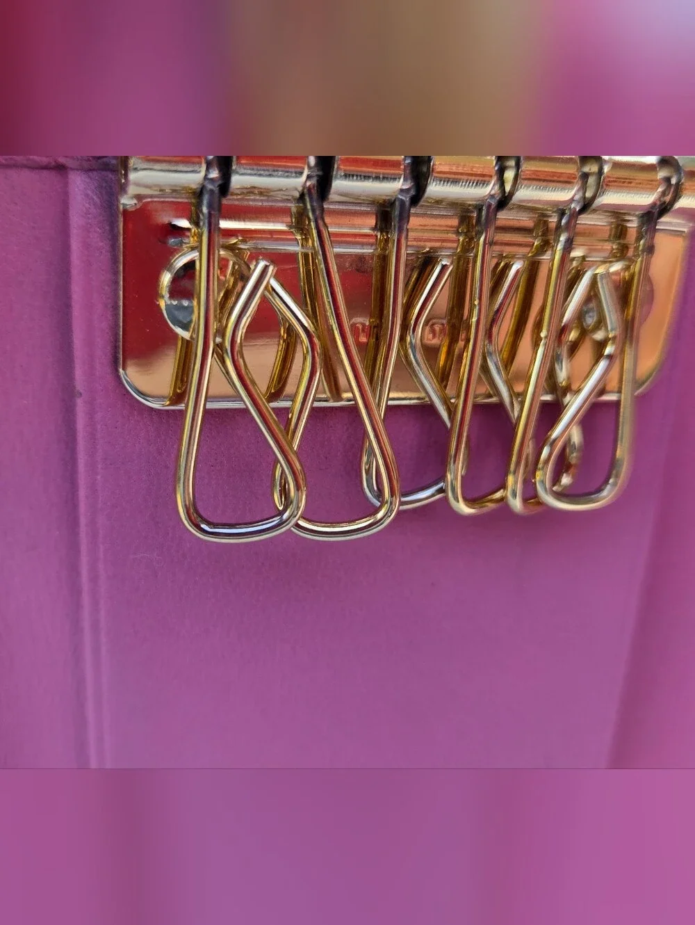 Miu Miu Pink Matelassé Mini 6 Key Case Wallet
